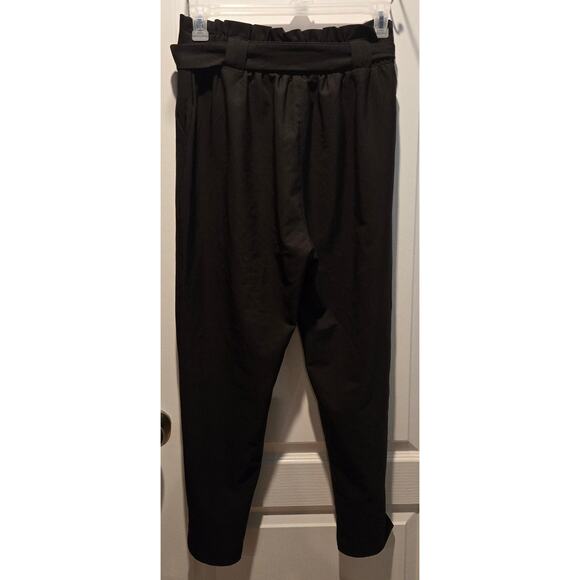 Grace Karin high waist women black paper bag waist cropped with ankle tie sz XL - Picture 2 of 9